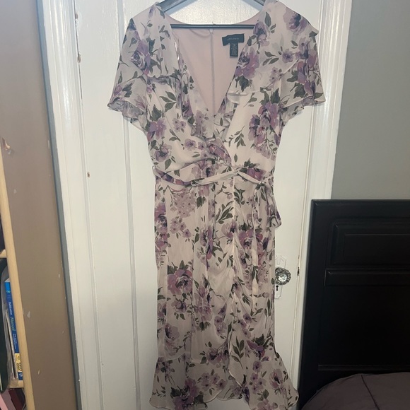R&M Richards White & Purple Floral Dress - Picture 4 of 6